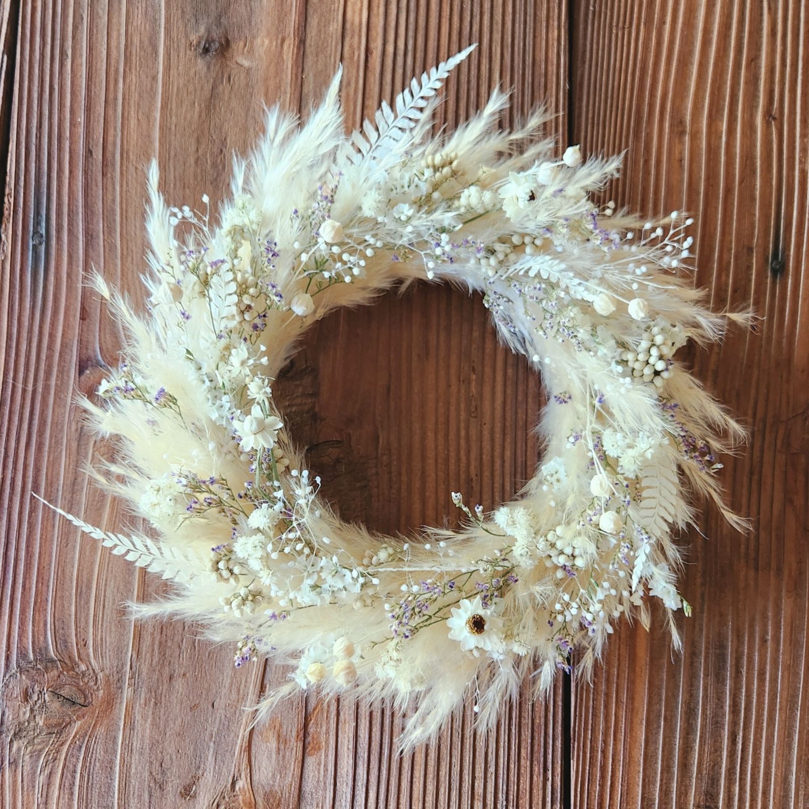 №144 パンパスグラス リース ナチュラル インテリア ドライフラワー