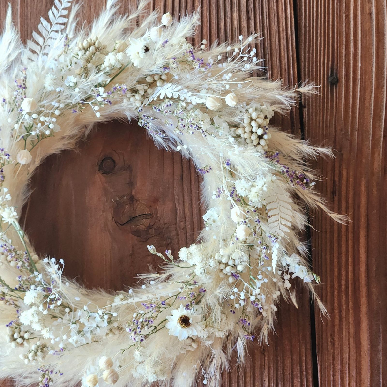 №144 パンパスグラス リース ナチュラル インテリア ドライフラワー