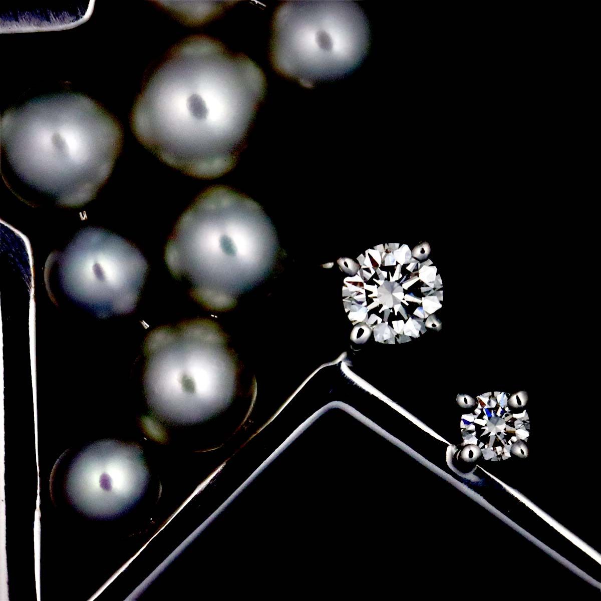 タサキ TASAKI アブストラクト スター ベビーパール ダイヤ 0.07ct 