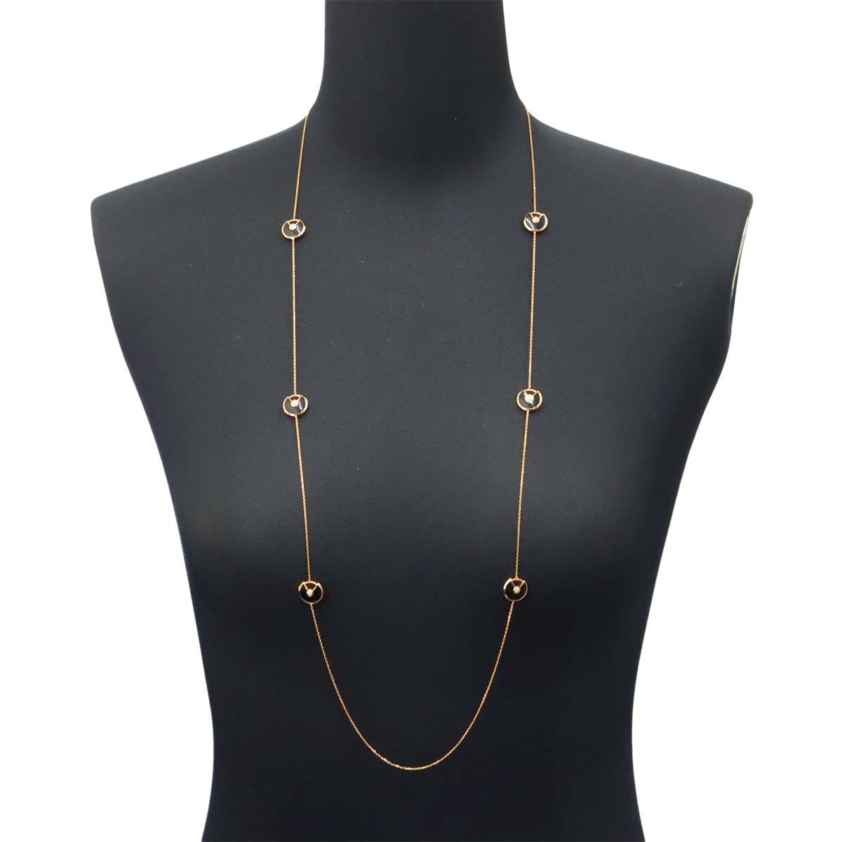 カルティエ ネックレス カルティエ Cartier アミュレットドゥ オニキス 6P ダイヤ ロング