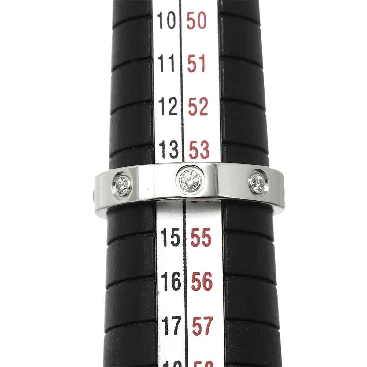 カルティエ Cartier ミニラブ #54 リング ダイヤ 1P K18 WG ホワイト