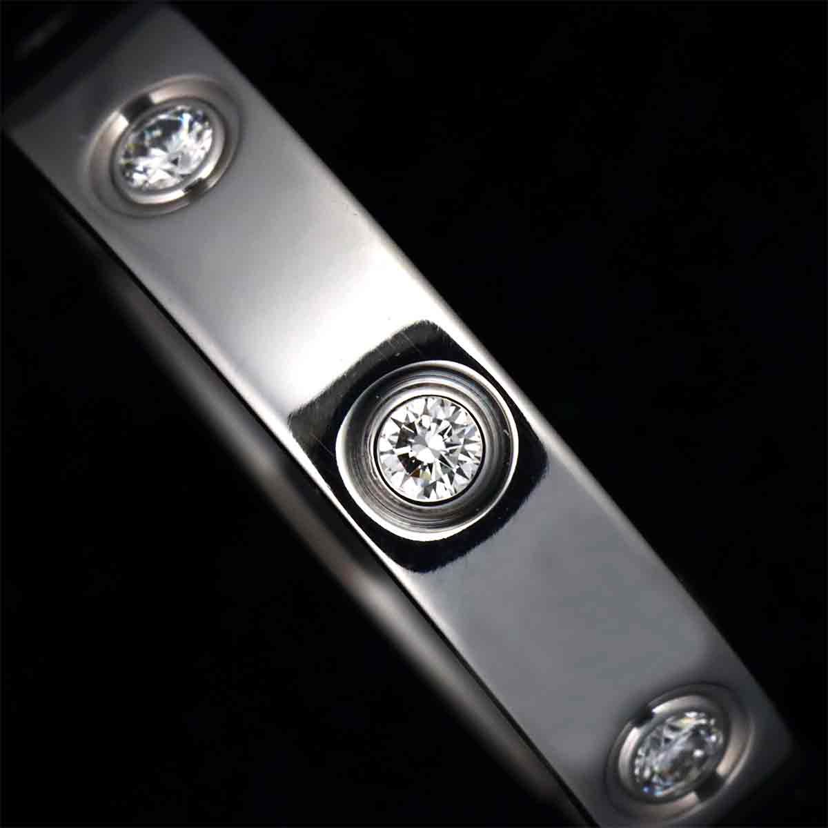 カルティエ Cartier ミニラブ #54 リング ダイヤ 1P K18 WG ホワイト