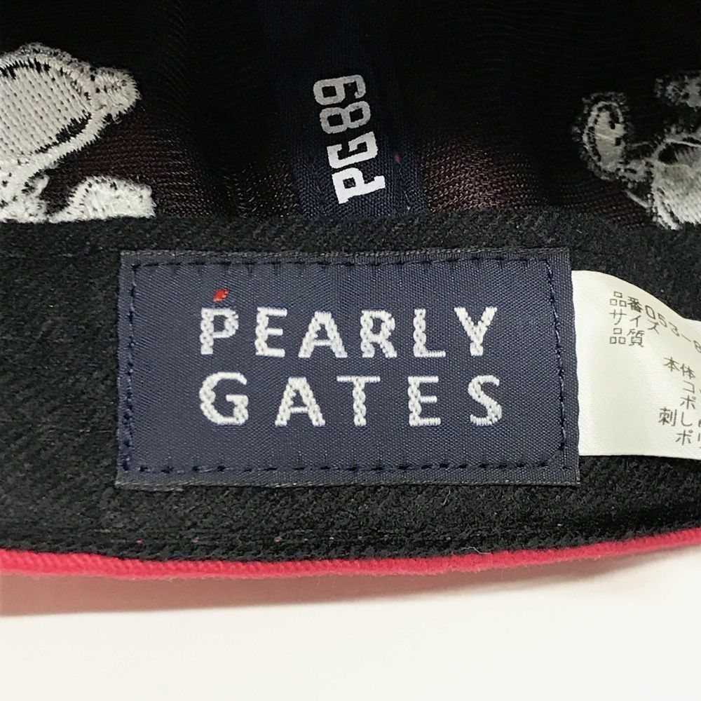 PEARLY GATES パーリーゲイツ PEANUTS キャップ スヌーピー ピンク系