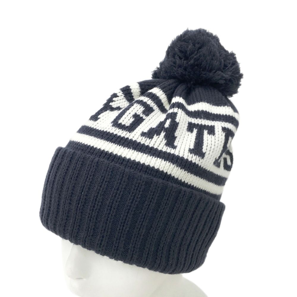 PEARLY GATES パーリーゲイツ ボンボン付 ニット帽 ネイビー系 FR