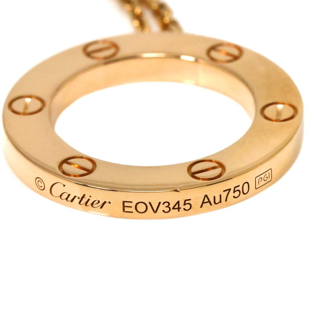 カルティエ Cartier ラブ ネックレス 42cm K18 PG ピンクゴールド 750