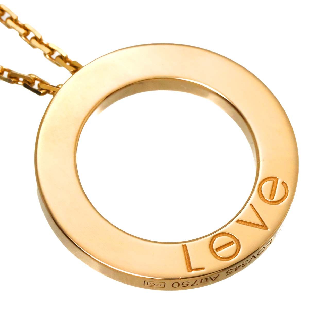 カルティエ Cartier ラブ ネックレス 42cm K18 PG ピンクゴールド 750