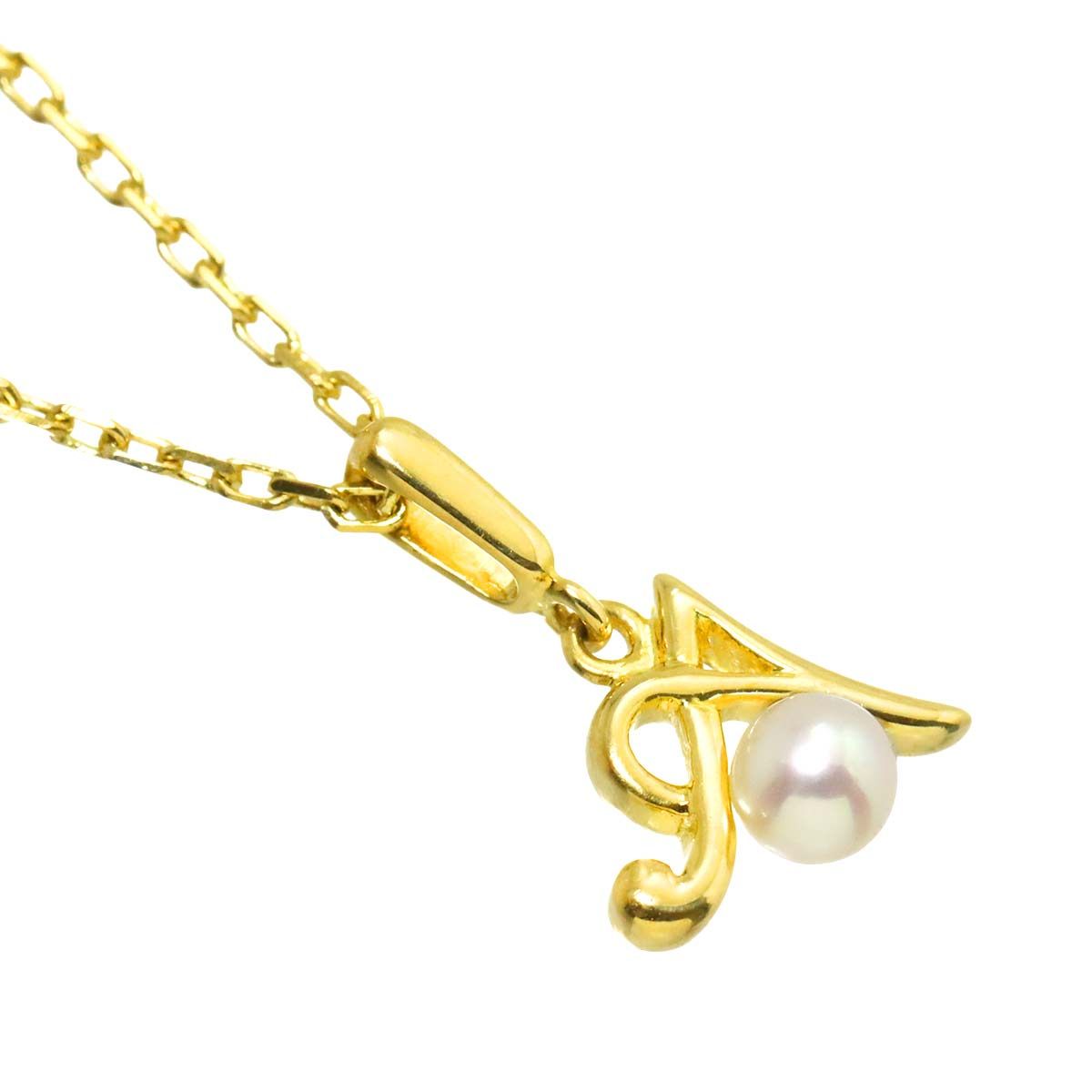 ミキモト MIKIMOTO ベビーパール 3.6mm ネックレス 38cm K18 YG 