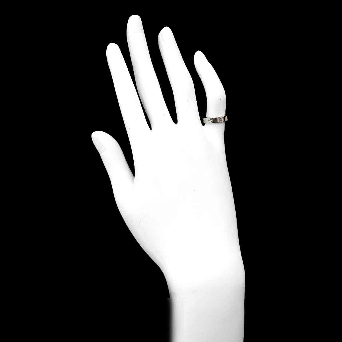カルティエ Cartier ミニラブ #48 リング K18 WG ホワイトゴールド 750 