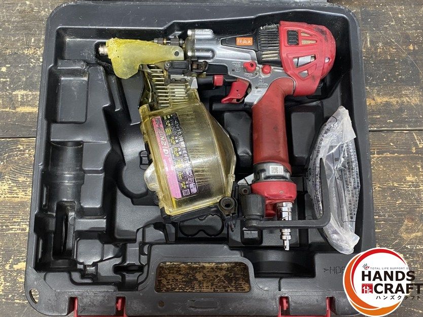  ● 品 MAX マックス HN-50 N 2 D 高圧コイルネイラ 釘打機 保護メガネ ケース付 釘打機 エアーツール