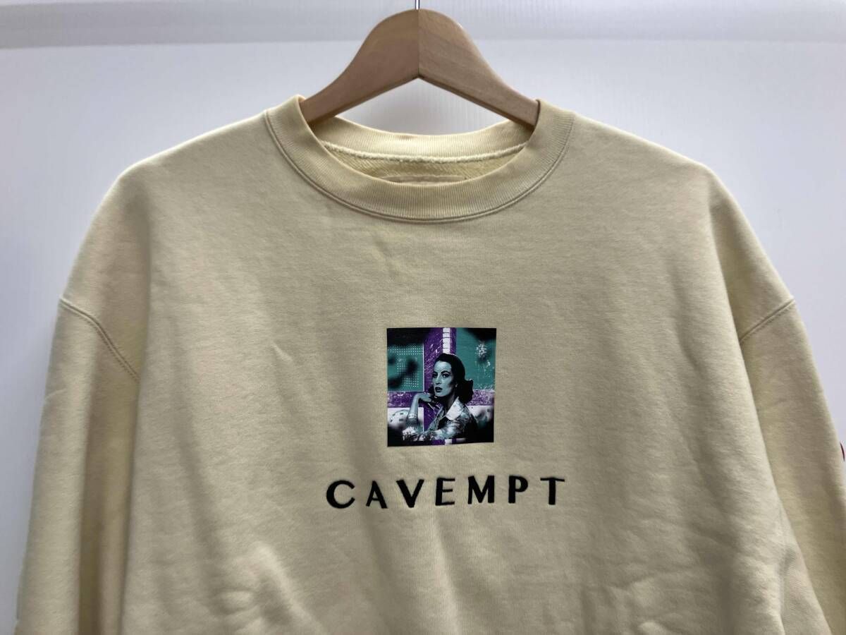 C.E シーイー CAVEMPT EMBROIDERY CREW NECK イエロー  Sサイズ クルーネック 
