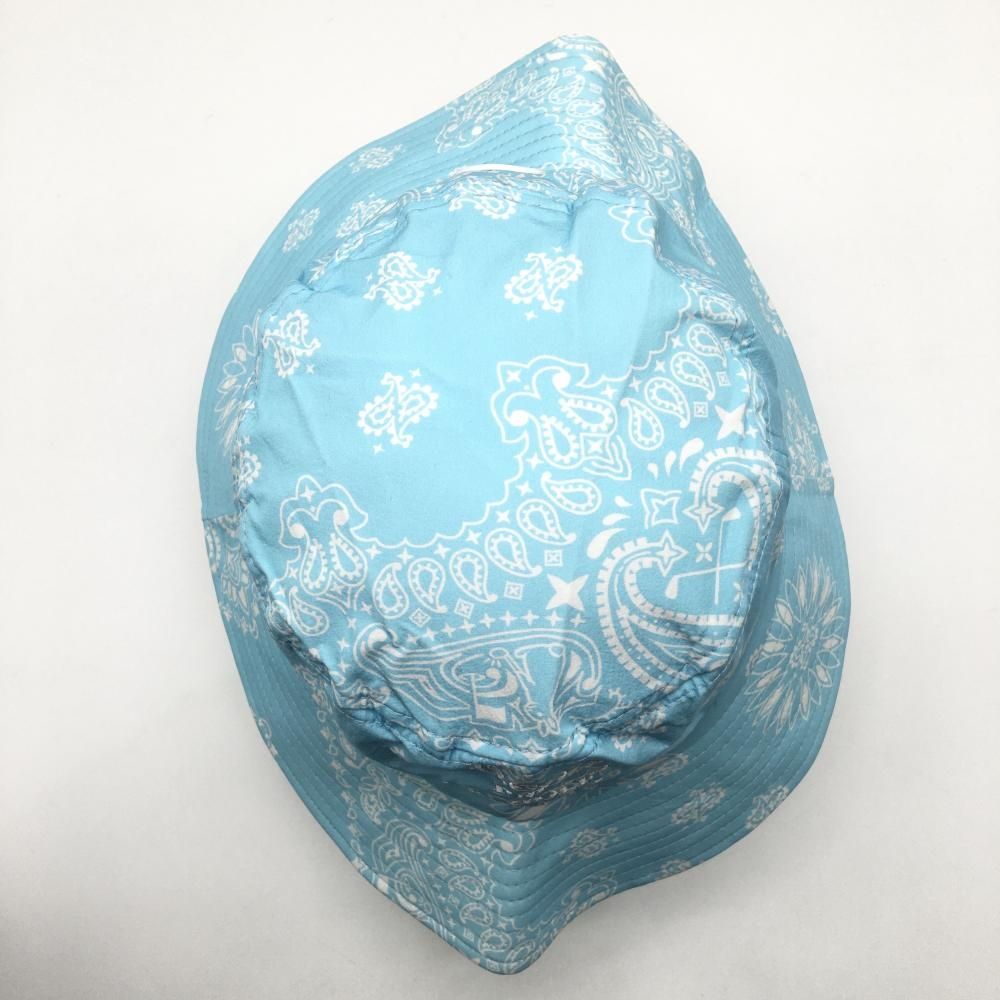 超美品】エフアールツー バケットハット ライトブルー×白 総柄