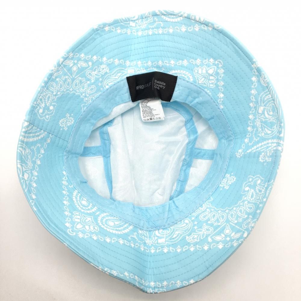 超美品】エフアールツー バケットハット ライトブルー×白 総柄