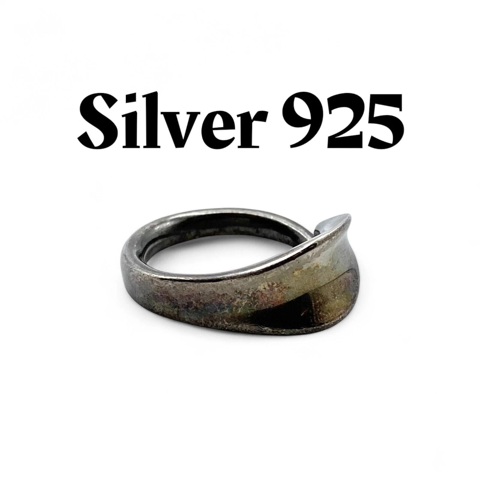 刻まれた年月】オープン Silver 925 刻印 90s Vintage Ring シルバー 