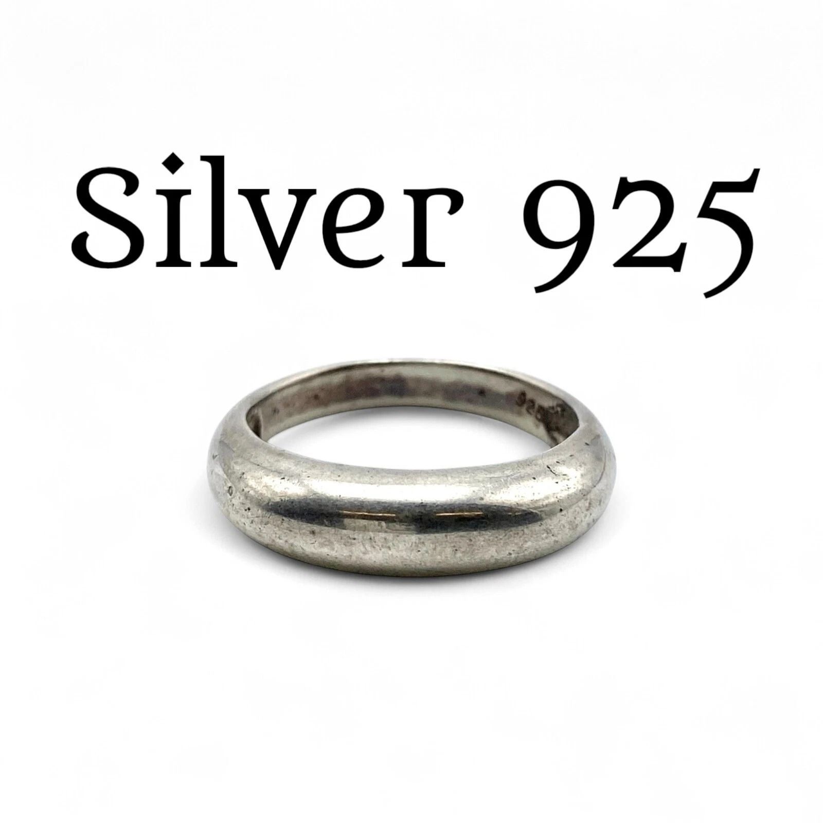 洗練された美しさ】プレーン Silver 925 刻印 90s Vintage Ring