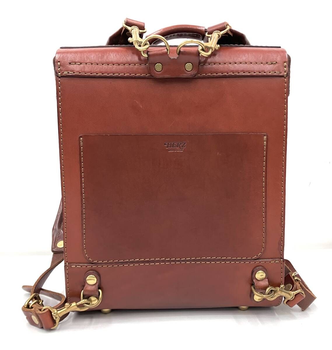 HERZ ヘルツ ガロンリュック R-100 ハードレザー チョコ - メルカリ