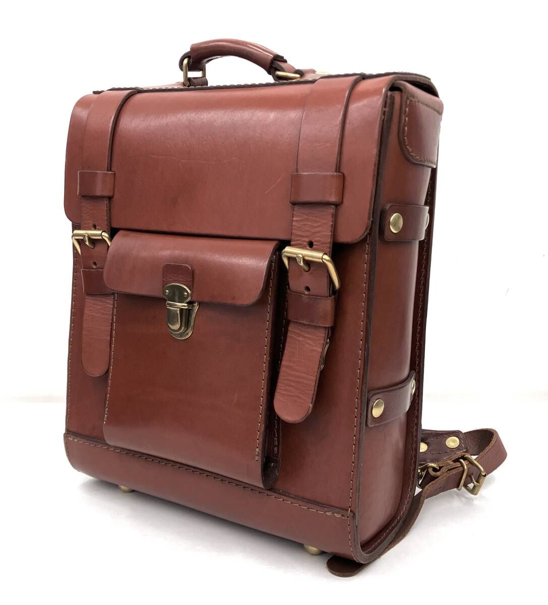 HERZ ヘルツ ガロンリュック R-100 ハードレザー チョコ - メルカリ