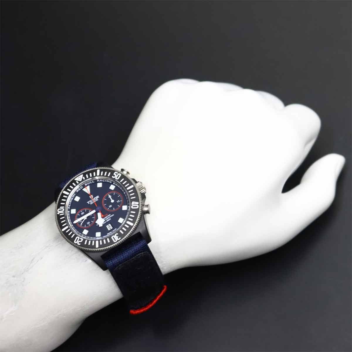  チューダー チュードル TUDOR ぺラゴス FXD レッドブル レーシング 25807KN メンズ 腕時計 クロノグラフ デイト 自動巻き Pelagos 90310614 イージーパンツ 自動巻き時計 腕時計(アナログ)