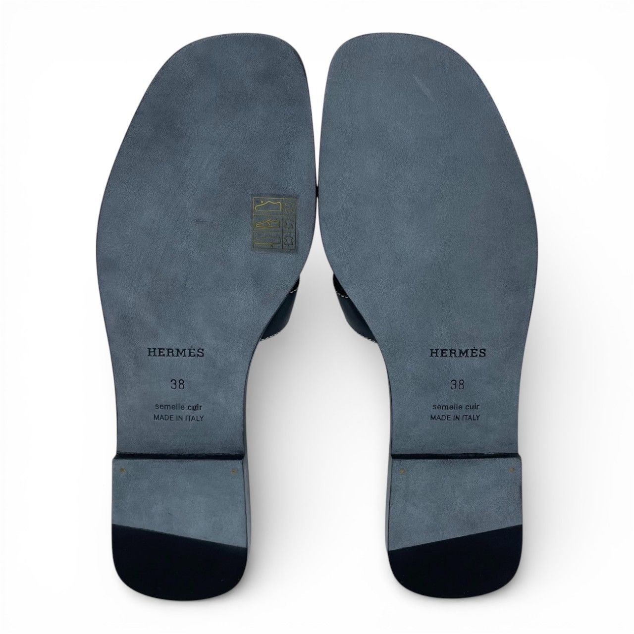 エルメス オラン サンダル 38 ノワール ボックスカーフ 24cm - メルカリ