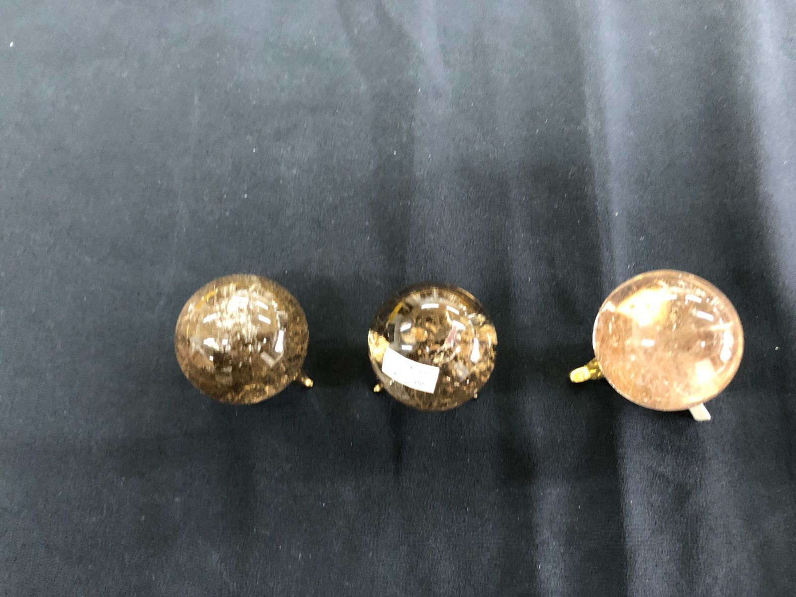  ルチルクオーツ丸玉BOX ブラジル ミナスジェライス州産 花瓶 置物 インテリア小物