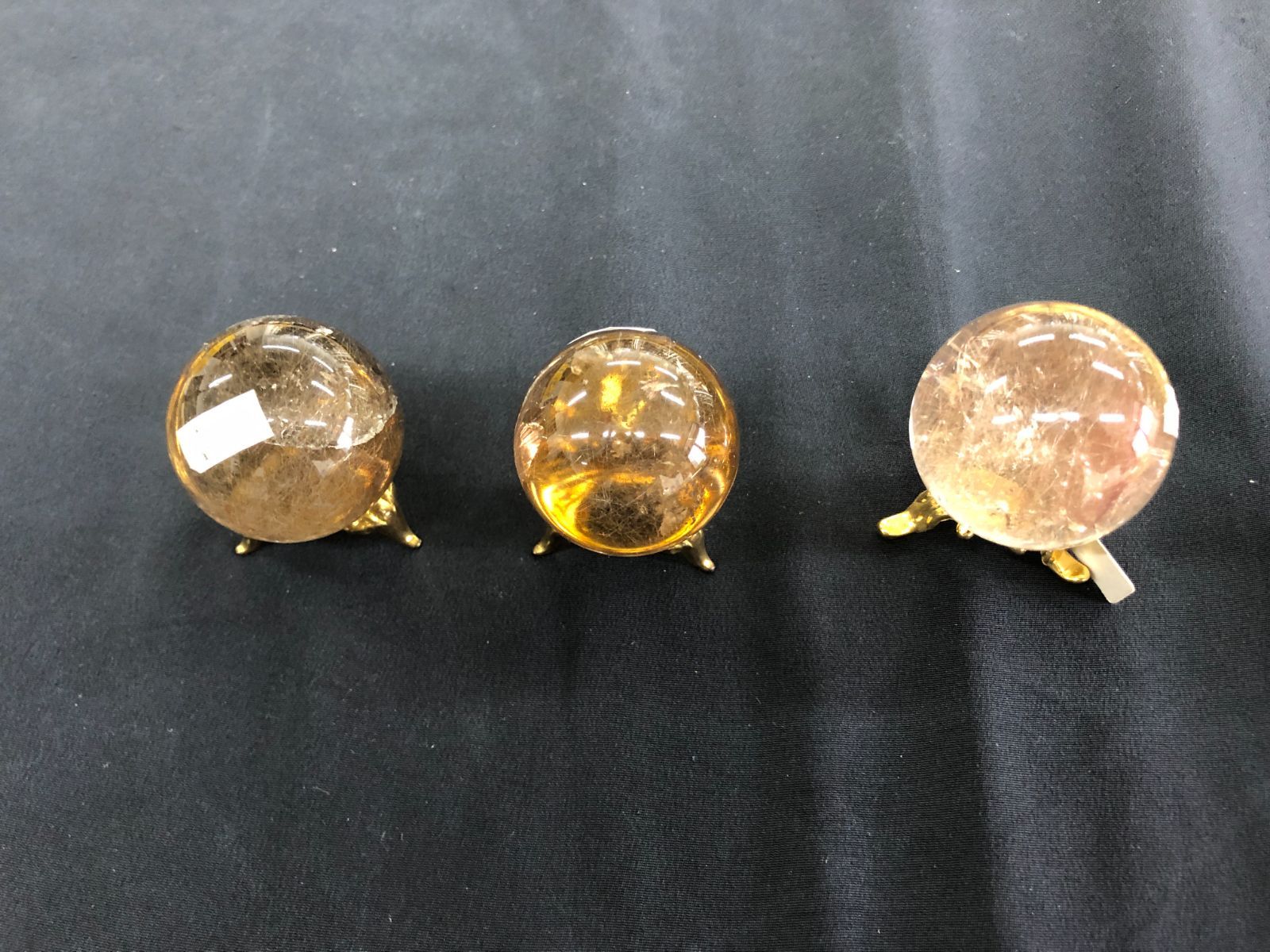 ルチルクオーツ丸玉BOX ブラジル ミナスジェライス州産