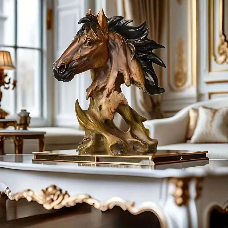 置物 装飾品 馬 午 ウマ ホース オブジェ オーナメント 動物 アニマル 財運 仕事運 繁栄 レトロ お洒落 可愛い かっこいい スタイリッシュ 癒し 玄関 リビングルーム ダイニング 寝室 子供部屋 書斎 オフィス 卓上 デスク テーブル 棚 プレゼント