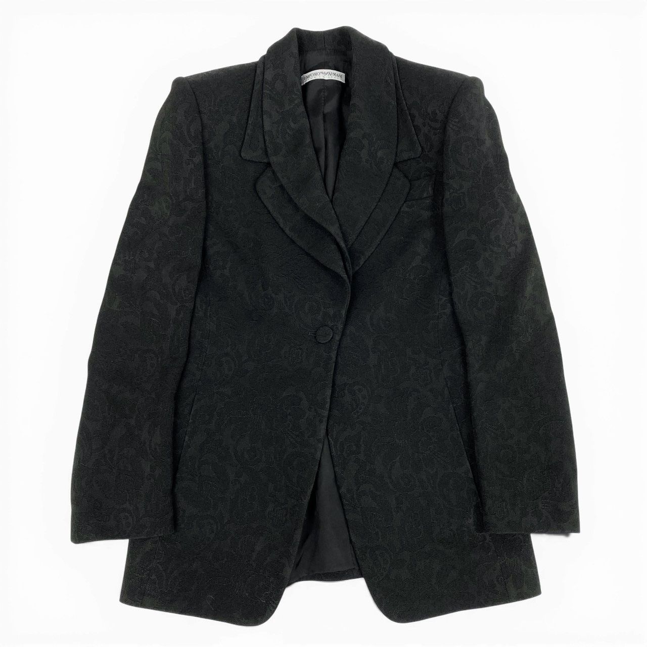 33a26 EMPORIO ARMANI エンポリオアルマーニ ダブルカラー 総刺繍