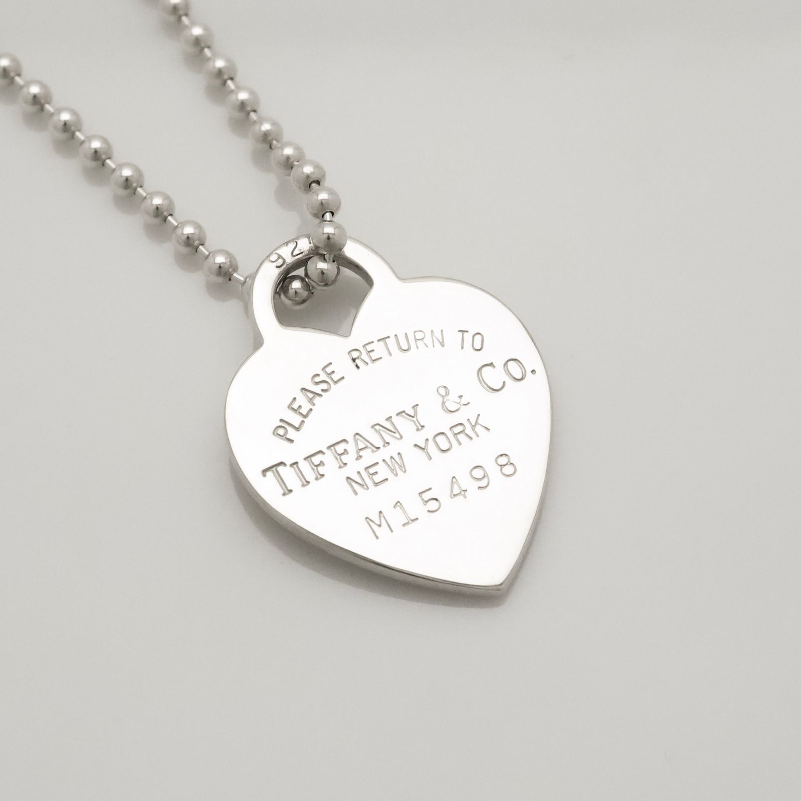 Tiffany & Co. ハートタグ ネックレス SV925 ボールチェーン TIFFANY&Co.（ティファニー） ネックレス ハート タグ リターントゥ