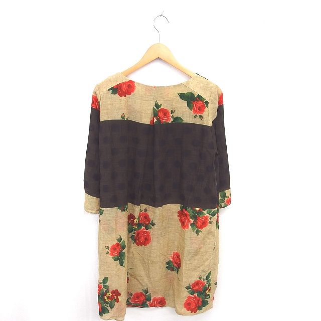 スーパーハッカ SUPER HAKKA ワンピース 膝下丈 花柄 水玉 ボート