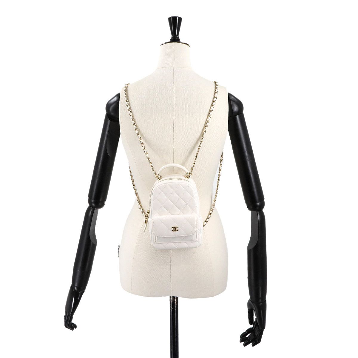 新品同様 シャネル CHANEL マトラッセ チェーン ミニ バックパック 