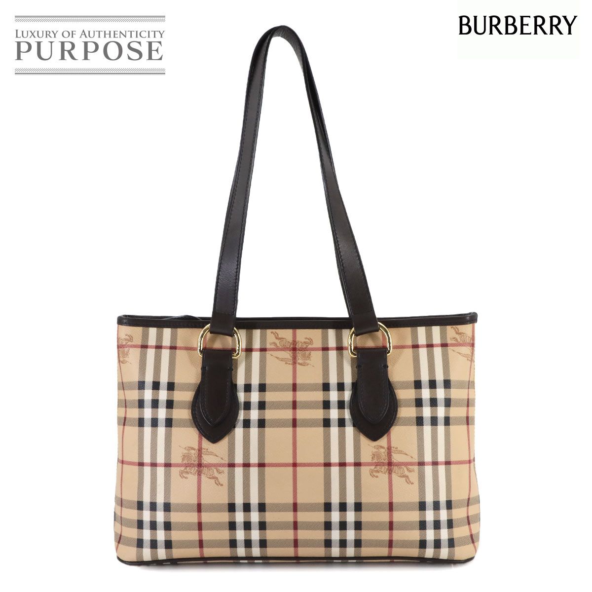 美品 バーバリー BURBERRY ヘイマーケットチェック ショルダー バッグ