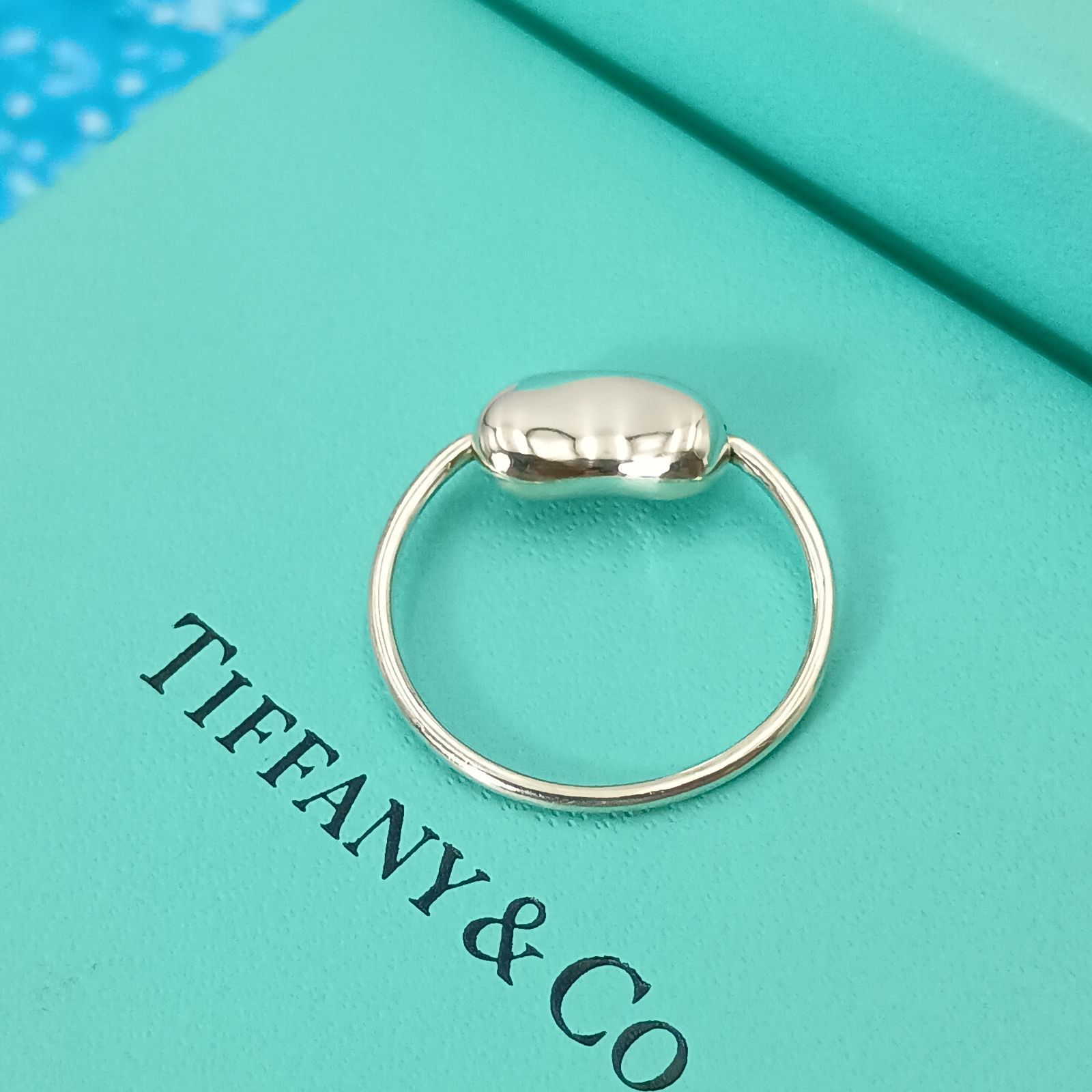 ティファニー　ビーン　リング　10号　豆モチーフ　シルバー　美品　レディース TIFFANY&Co. ティファニー 10号 ビーンズリング 指輪 レディース