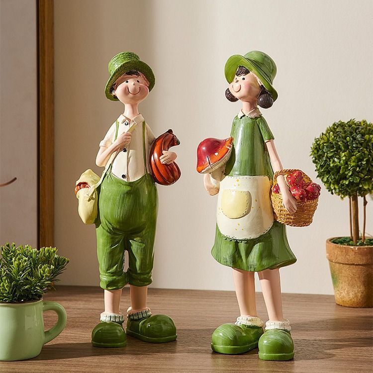  置物 装飾品 オブジェ オーナメント 人形 フィギュア 男の子 女の子 カップル フレンチ風 おしゃれ お洒落 可愛い かわいい キュート 癒し 玄関 リビングルーム ダイニング 寝室 子供部屋 書斎 廊下 オフィス 卓上 デスク テーブル 棚 プレゼント 小物置物 置物 インテリア小物