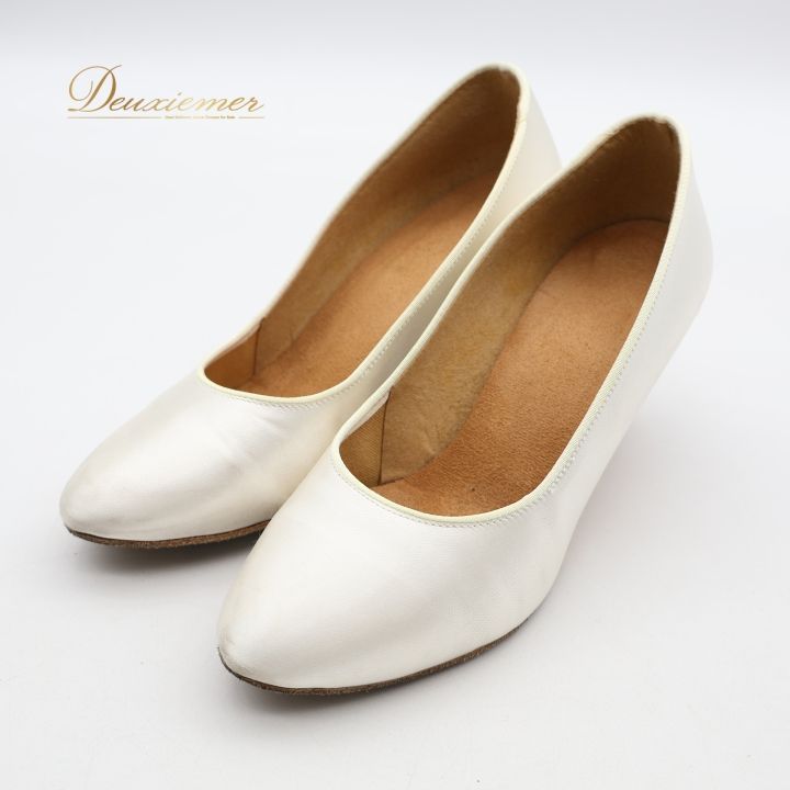 社交ダンス 衣装 スタンダード シューズ 4サイズ ホワイト系 SUPADANCE