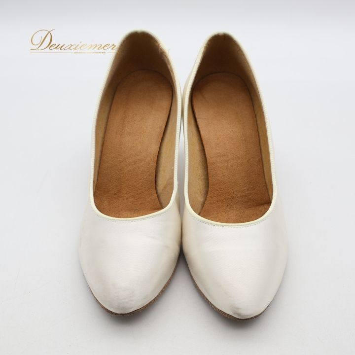 社交ダンス 衣装 スタンダード シューズ 4サイズ ホワイト系 SUPADANCE