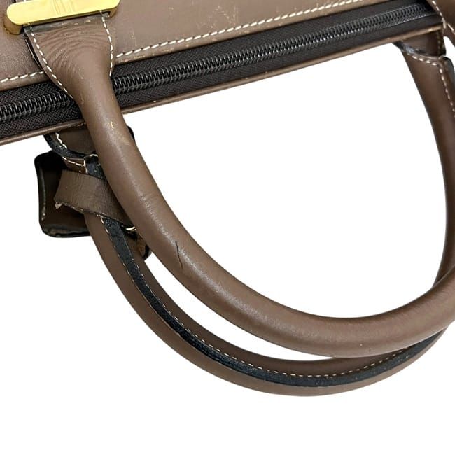 【美品】ダンヒル　ボストンバッグ　旅行鞄　ロゴプレート　PVC×レザー　大容量 ダンヒル ボストンバッグ 旅行鞄 ロゴプレート PVC×レザー 大容量