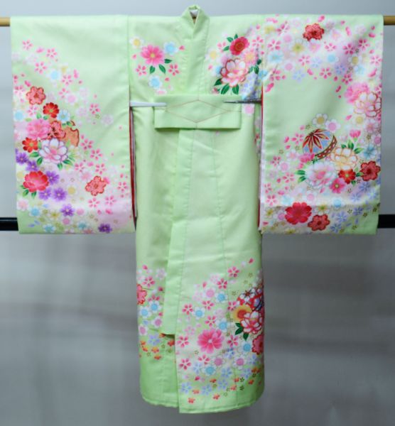 お宮参り 産着 女の子 合繊 お宮参り 産着 女児 合繊 豪華絢爛 のしめ 金刺繍 綸子地 ミント