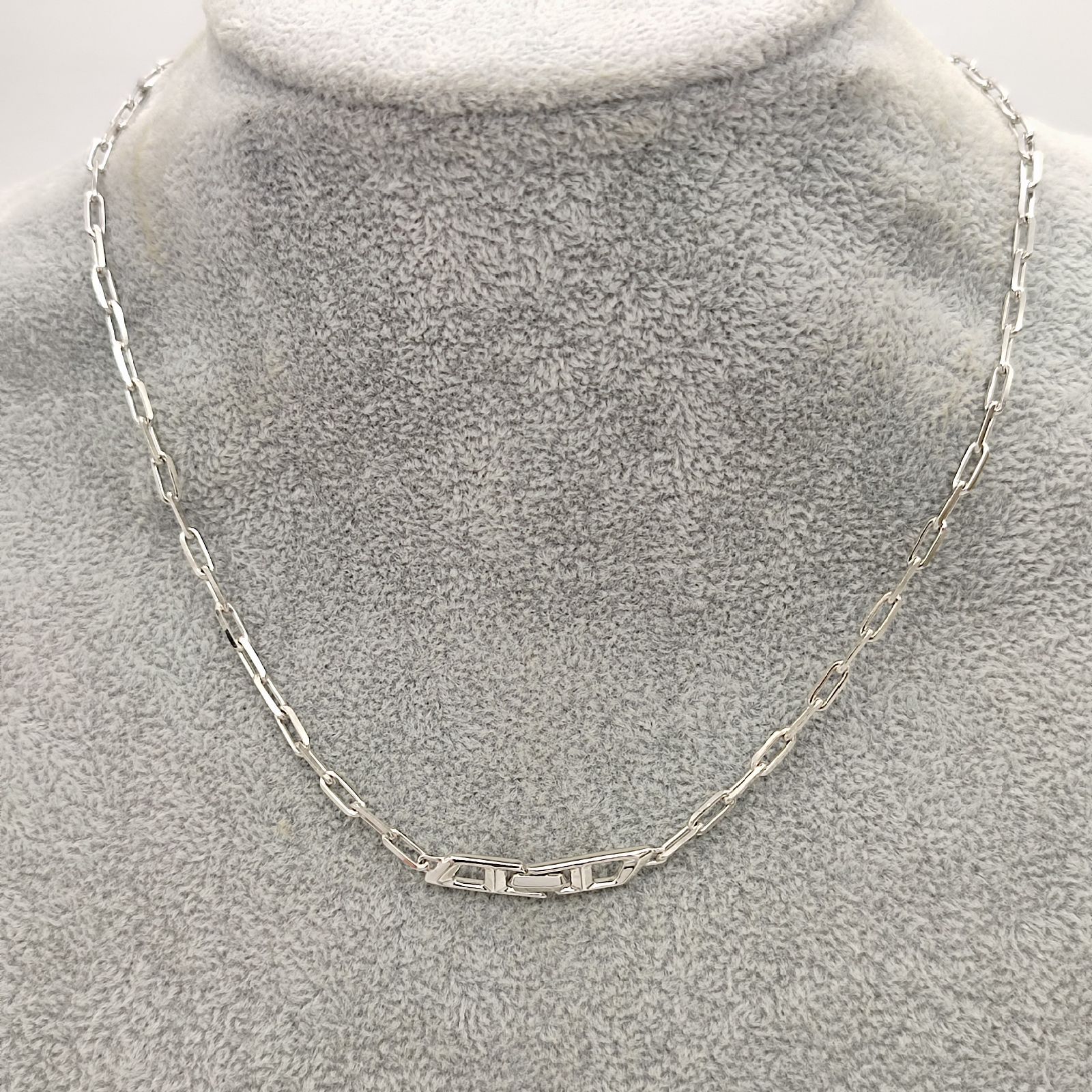 美品】DIESEL ディーゼル Dロゴシルバーネックレス SILVER シルバー925 
