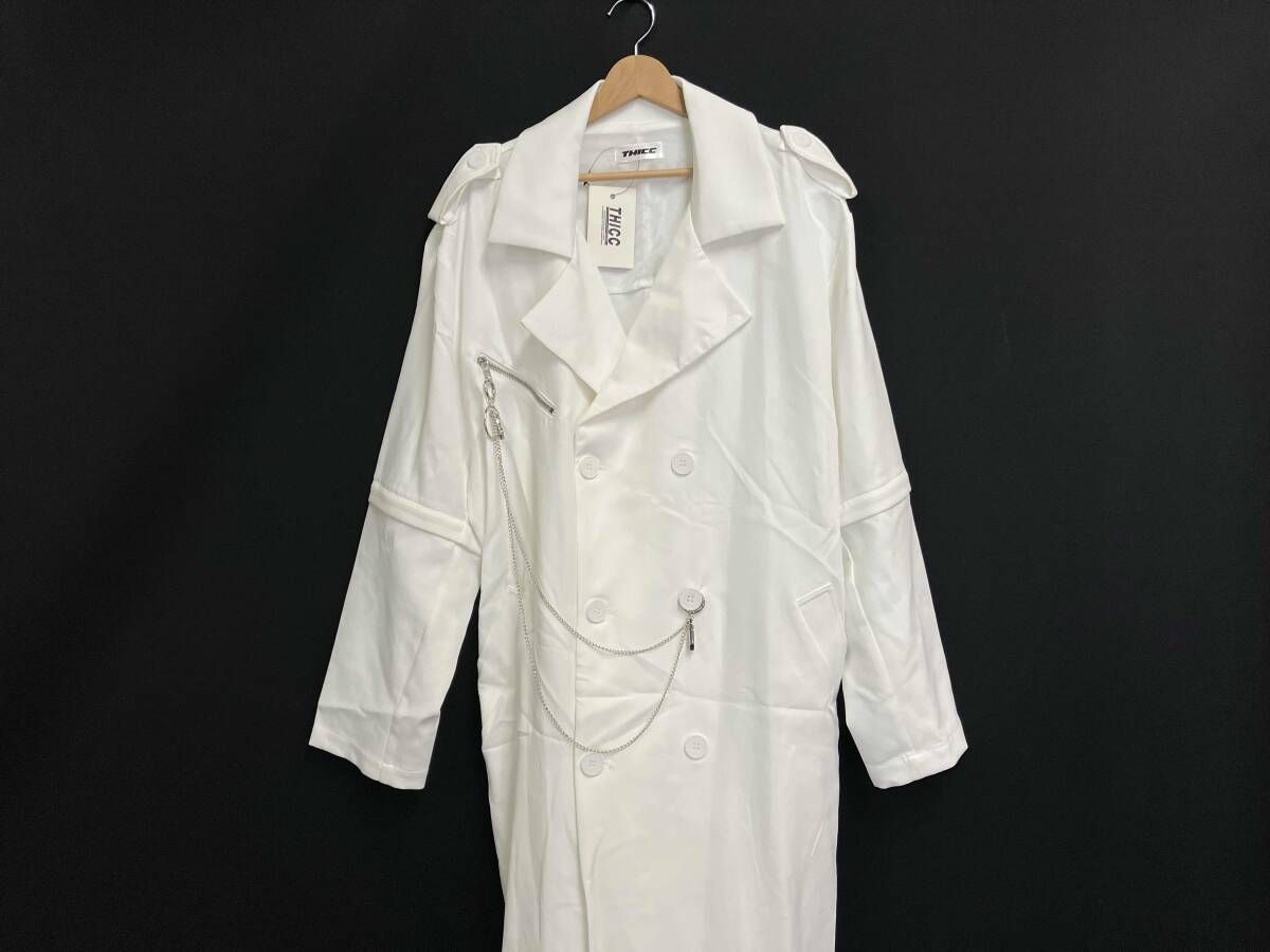 THICC チック TCSS155 トレンチコート ホワイト サイズXL - メルカリ