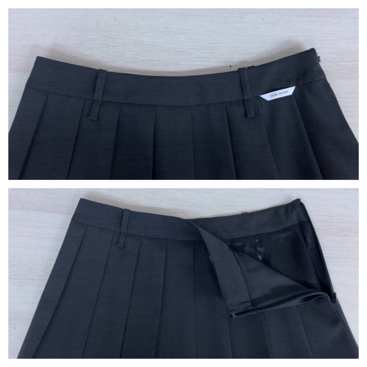 JOSE MOON ジョゼムーン DOUBLEWAIST PLEATS MINISKIRT ダブルウエスト