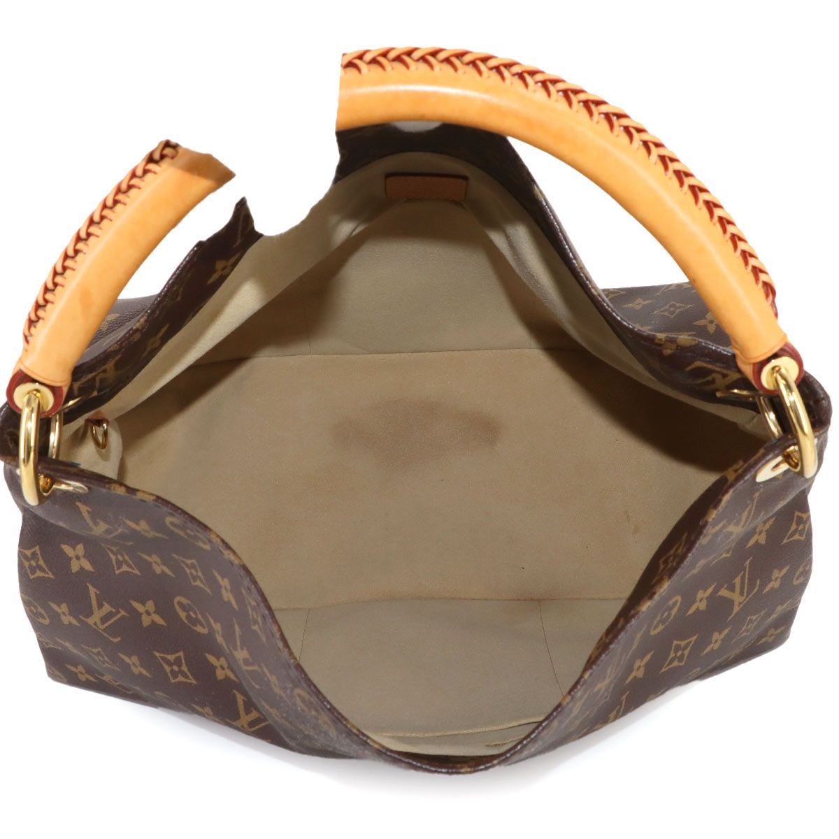 ルイ ヴィトン LOUIS VUITTON モノグラム アーツィー MM ショルダー バッグ ブラウン M40249 ゴールド 金具 Artsy 90308457 Louis Vuitton Monogram Artsy MM Shoulder Bag, Brown, M40249, Gold