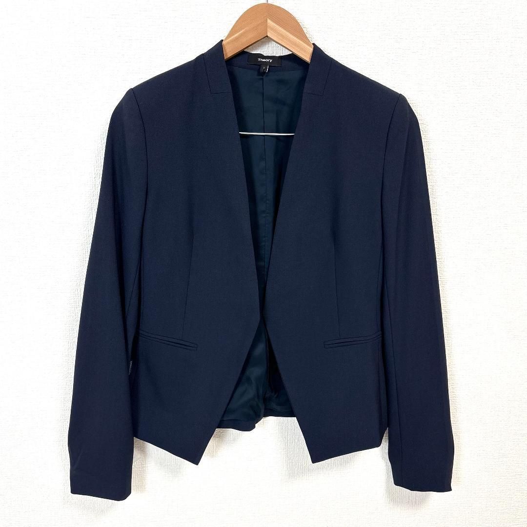 Theory パンツスーツセットアップ スーツ 上2 下00 ネイビー - メルカリ