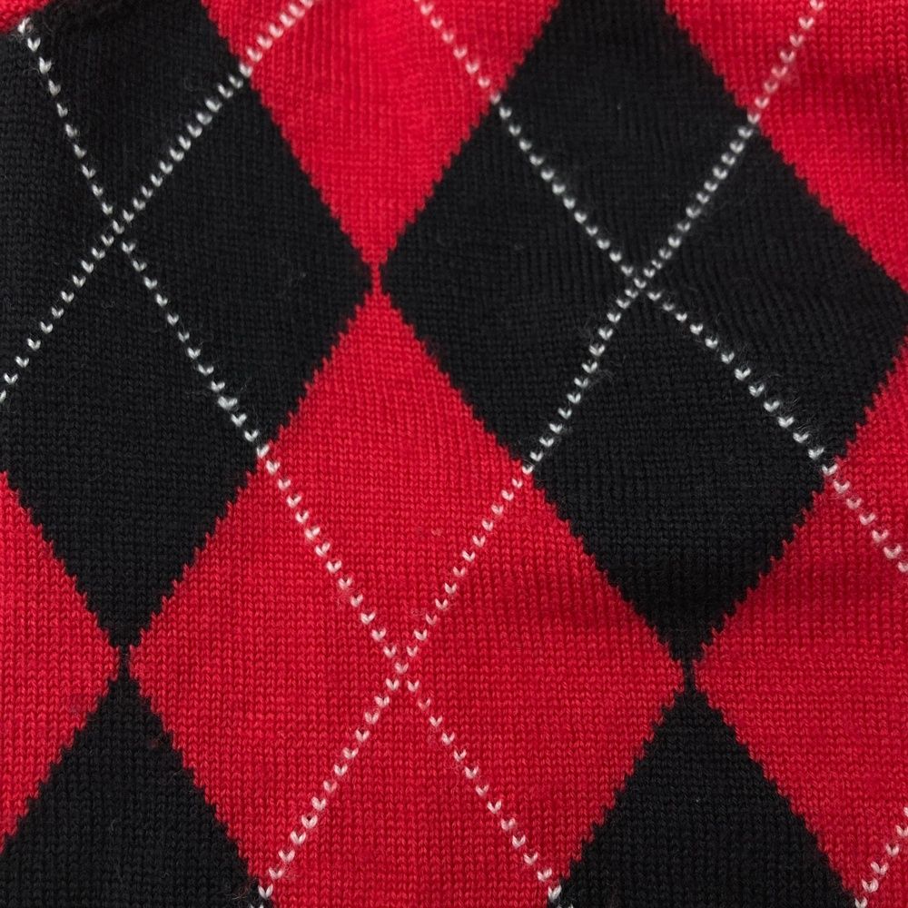 【バーリーゲイツ】ゴルフウェア　PG　ニットカーディガン　アーガイル柄　M　4 バーリーゲイツ】ゴルフウェア PG ニットカーディガン アーガイル柄 M