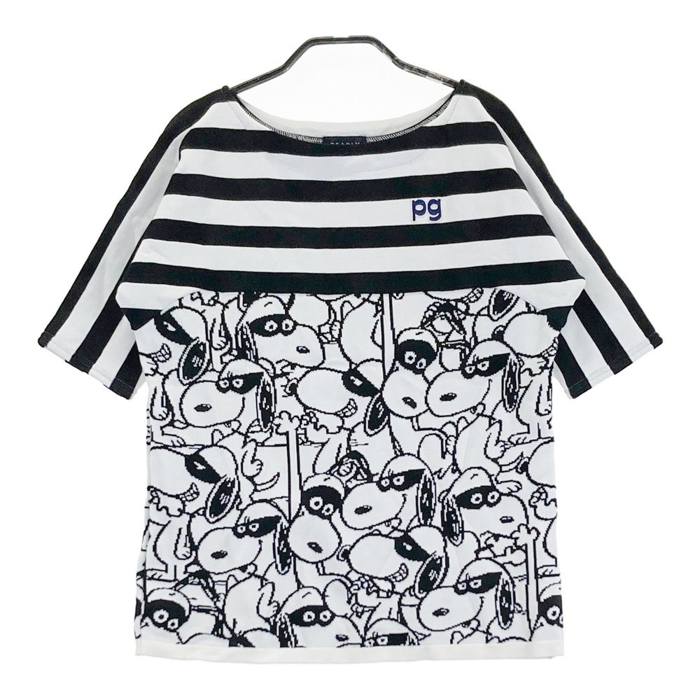 サイズ：1 PEARLY GATES パーリーゲイツ ×PEANUTS 五分袖 ニット