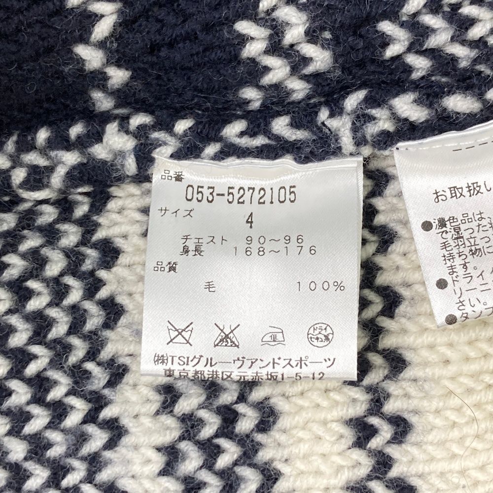 サイズ：4 PEARLY GATES パーリーゲイツ ニットジャケット チェック柄