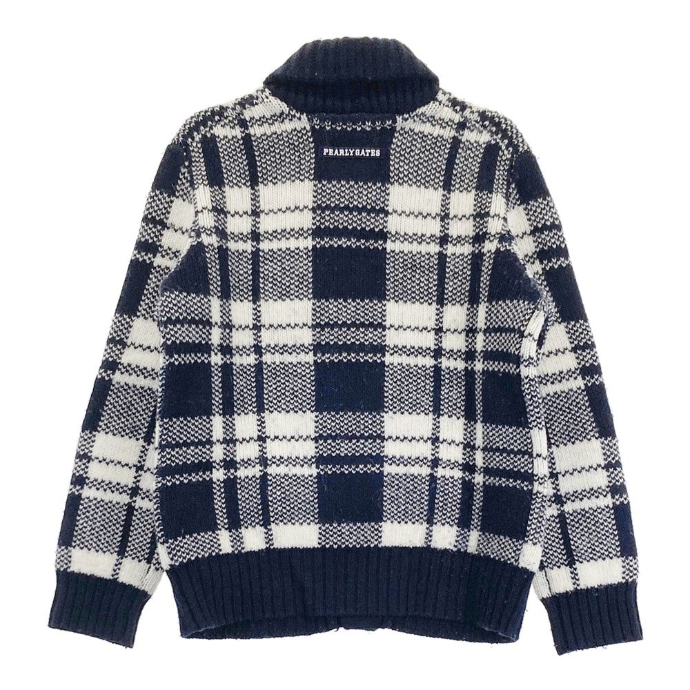 PEARLY GATES チェック柄ジャケット サイズ4 サイズ：4 PEARLY GATES パーリーゲイツ ニットジャケット チェック柄