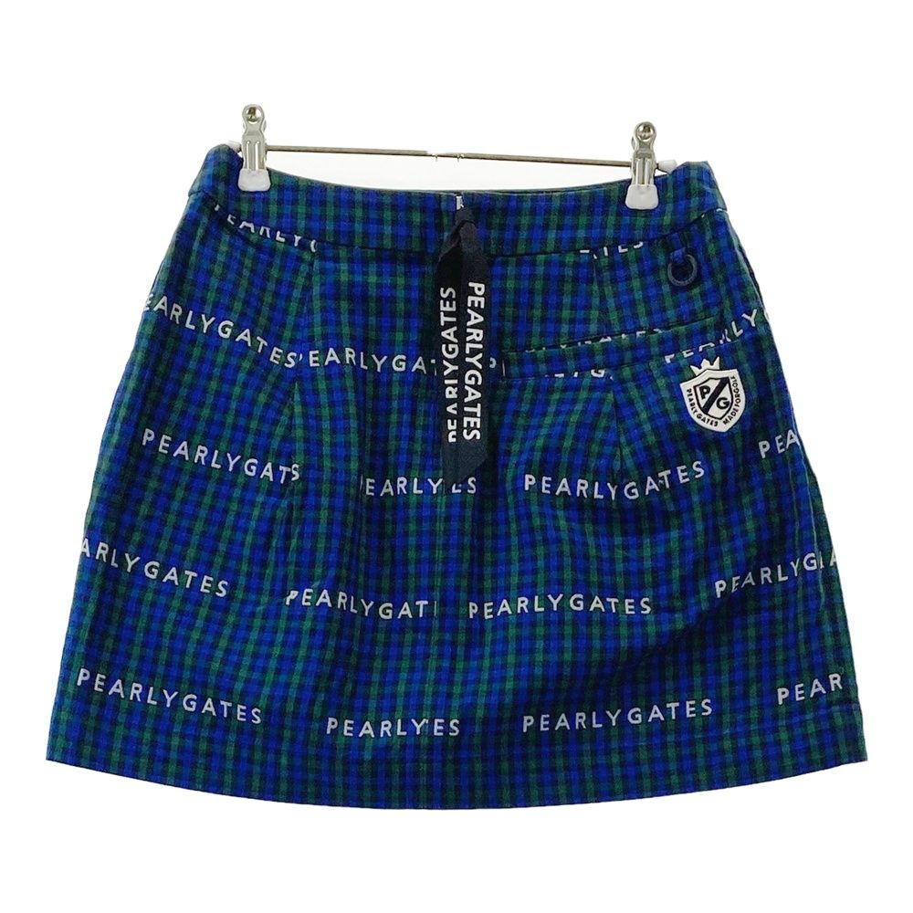 サイズ：0 PEARLY GATES パーリーゲイツ スカート ロゴ ギンガム