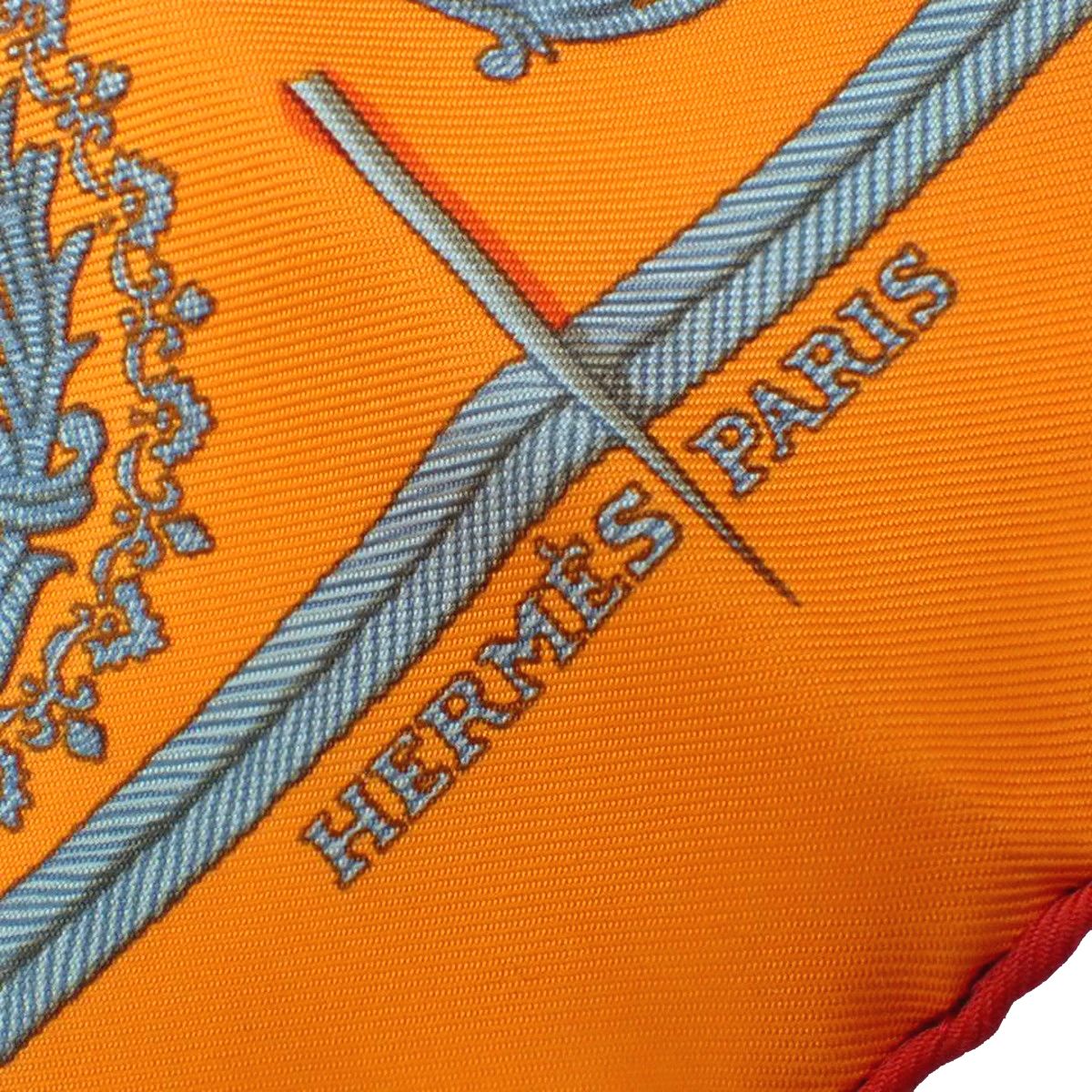 HERMES(エルメス) LES ARMES DE PARIS パリの紋章 カレ40 オレンジ