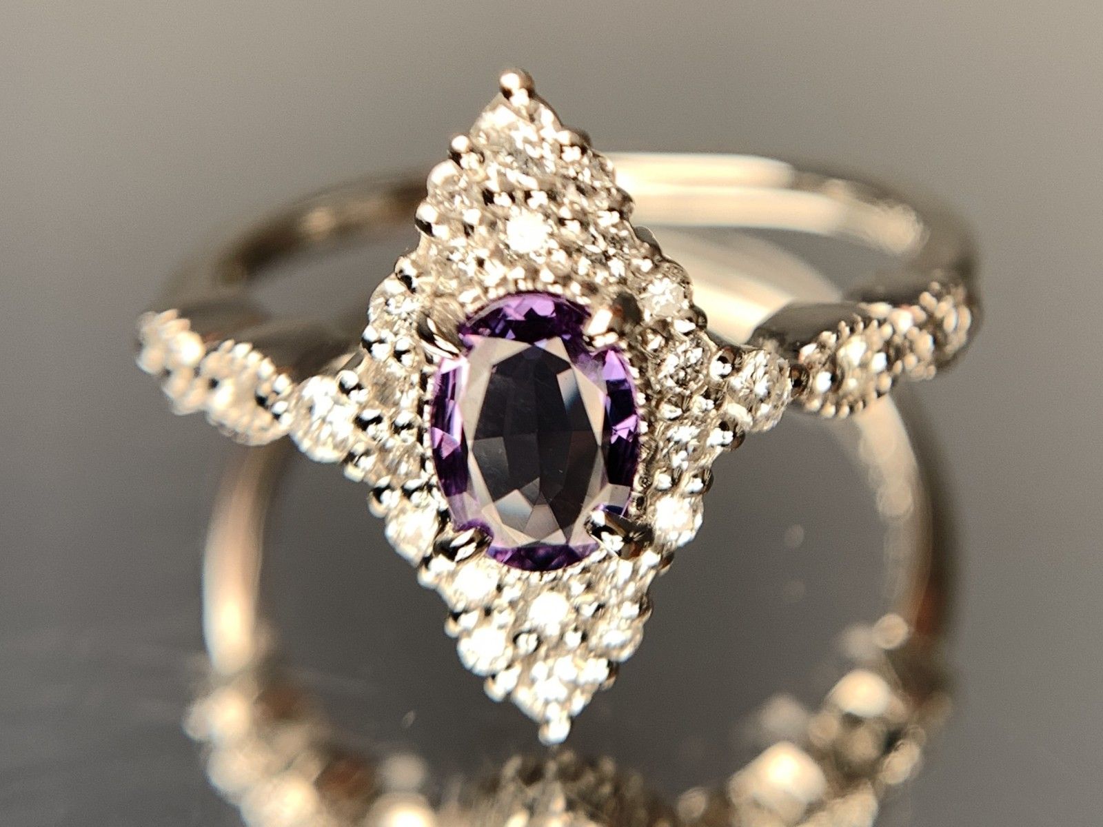 アレキサンドライト ブラジル産 Ax0.34ct GIA鑑別書付き リング（指輪