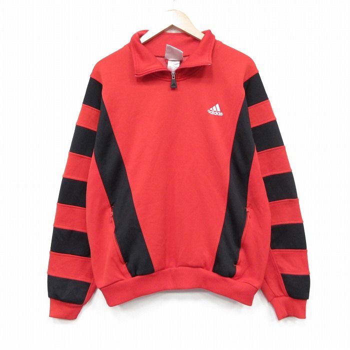 XL/古着 アディダス adidas 長袖 ハーフジップ スウェット メンズ 90