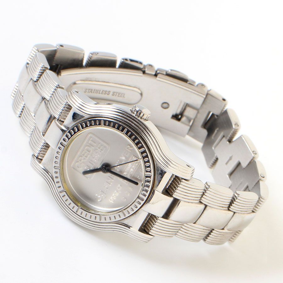 WL25165 美品 CREDIT SUISSE インゴット ウォッチ シルバー純銀 999